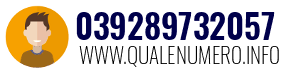 Numero di telefono 039289732057 039289732057
