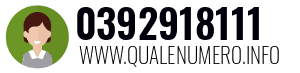 Numero di telefono 0392918111 0392918111