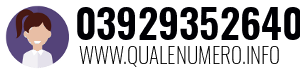 Numero di telefono 03929352640 03929352640