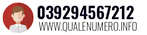 Numero di telefono 039294567212 039294567212
