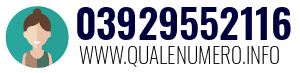 Numero di telefono 03929552116 03929552116