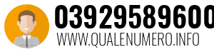 Numero di telefono 03929589600 03929589600