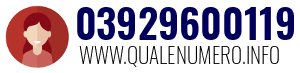 Numero di telefono 03929600119 03929600119