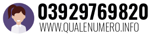 Numero di telefono 03929769820 03929769820