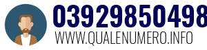 Numero di telefono 03929850498 03929850498