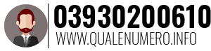 Numero di telefono 03930200610 03930200610