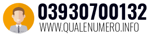 Numero di telefono 03930700132 03930700132