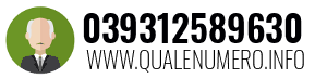 Numero di telefono 039312589630 039312589630