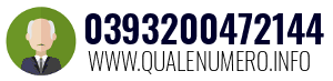 Numero di telefono 0393200472144 0393200472144