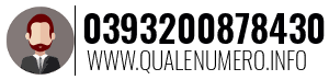 Numero di telefono 0393200878430 0393200878430
