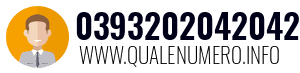 Numero di telefono 0393202042042 0393202042042