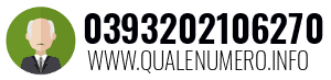 Numero di telefono 0393202106270 0393202106270
