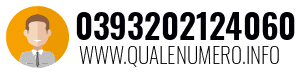 Numero di telefono 0393202124060 0393202124060