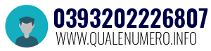 Numero di telefono 0393202226807 0393202226807