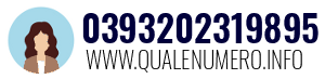 Numero di telefono 0393202319895 0393202319895