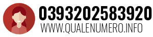 Numero di telefono 0393202583920 0393202583920