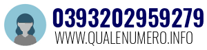 Numero di telefono 0393202959279 0393202959279