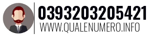 Numero di telefono 0393203205421 0393203205421