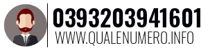 Numero di telefono 0393203941601 0393203941601