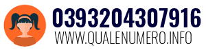 Numero di telefono 0393204307916 0393204307916