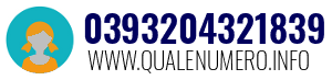 Numero di telefono 0393204321839 0393204321839