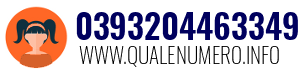 Numero di telefono 0393204463349 0393204463349