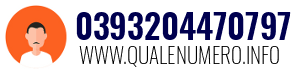 Numero di telefono 0393204470797 0393204470797