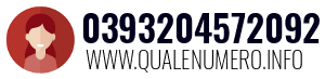 Numero di telefono 0393204572092 0393204572092