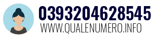 Numero di telefono 0393204628545 0393204628545