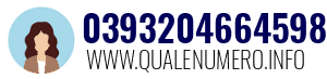 Numero di telefono 0393204664598 0393204664598