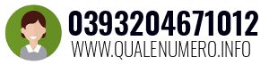 Numero di telefono 0393204671012 0393204671012