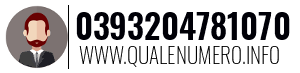 Numero di telefono 0393204781070 0393204781070