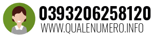 Numero di telefono 0393206258120 0393206258120