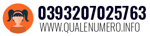 Numero di telefono 0393207025763 0393207025763