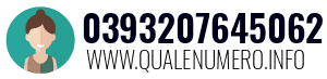 Numero di telefono 0393207645062 0393207645062