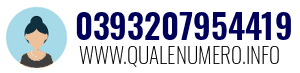 Numero di telefono 0393207954419 0393207954419