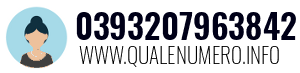 Numero di telefono 0393207963842 0393207963842