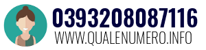 Numero di telefono 0393208087116 0393208087116