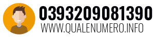 Numero di telefono 0393209081390 0393209081390
