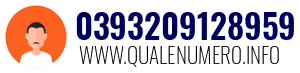 Numero di telefono 0393209128959 0393209128959