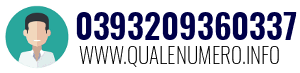 Numero di telefono 0393209360337 0393209360337