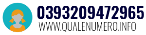 Numero di telefono 0393209472965 0393209472965