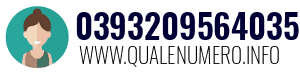 Numero di telefono 0393209564035 0393209564035