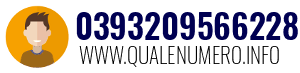 Numero di telefono 0393209566228 0393209566228