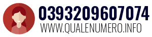 Numero di telefono 0393209607074 0393209607074