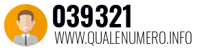 Numero di telefono 039321 039321