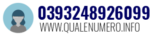 Numero di telefono 0393248926099 0393248926099