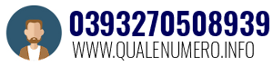 Numero di telefono 0393270508939 0393270508939