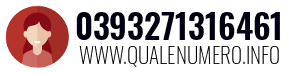 Numero di telefono 0393271316461 0393271316461