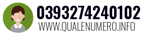 Numero di telefono 0393274240102 0393274240102